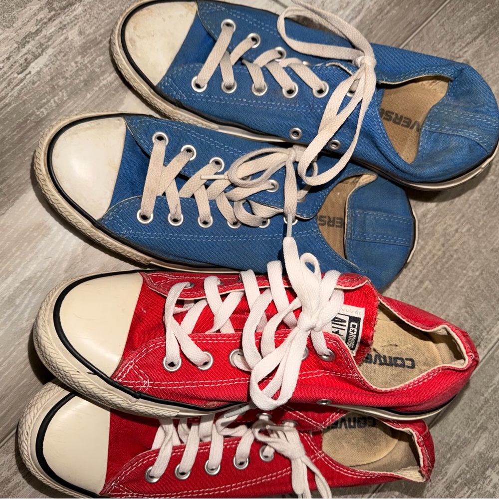 Converse Classic Red and Blue Sneakers